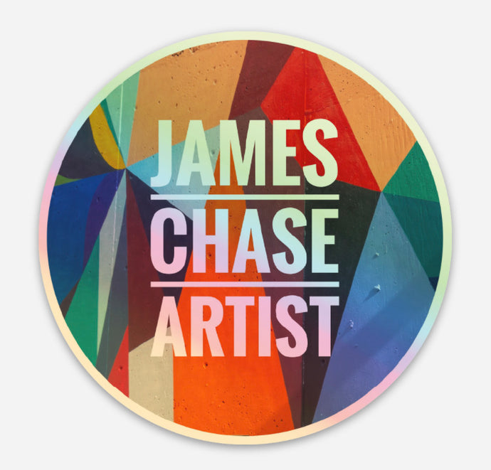 James Chase Artist Holographic sticker